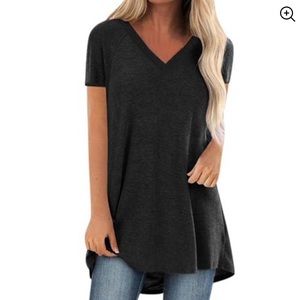 black plus size v neck